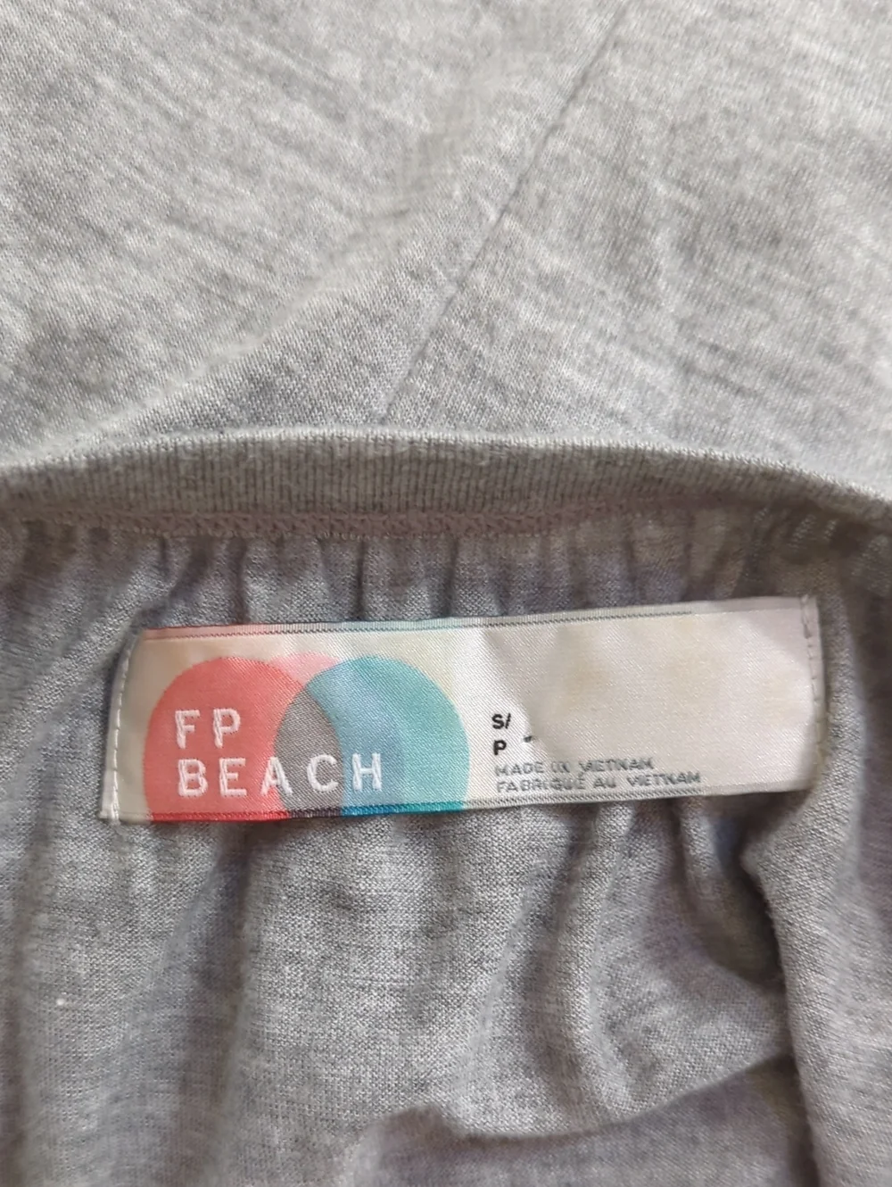 Free People Beach Gray Button-Front Short Sleeve Knit Tunic Cardigan Size Small